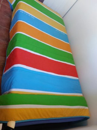 Edredón rayas multicolor 100% algodón