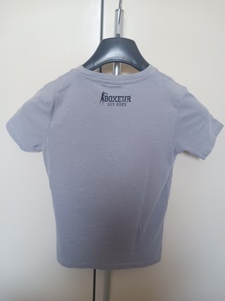 T-shirt Boxeur grigia con stampa anni '80
