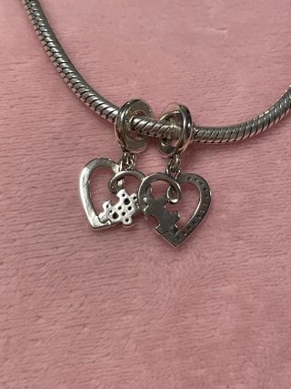 Charm Corazón Puzzle Amigas True Friends