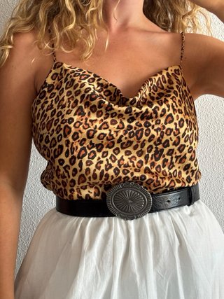 Top Zara estampado leopardo