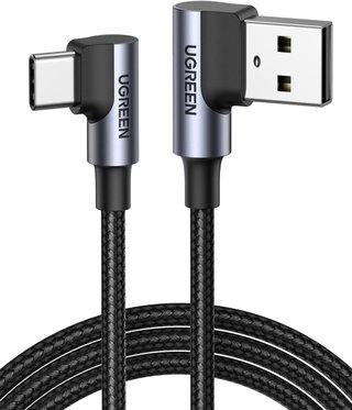 UGREEN Cable USB A Tipo C, 90 Grados, Rápido.0.5Mt
