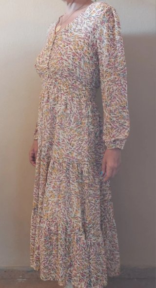 Vestido largo estampado floral