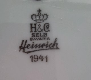 Piadina Heinrich Selb Bavaria 1941 Militaria