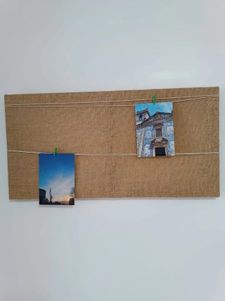 Colgador de fotos de yute