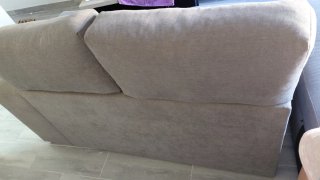 Sofá chaise longue 3 plazas gris
