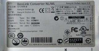 Bang & Olufsen NL/ML Converter