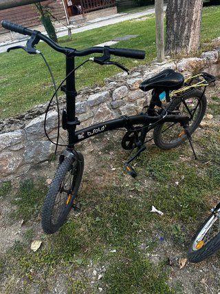 Bicicleta plegable negra
