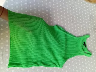 Top de punto verde talla única