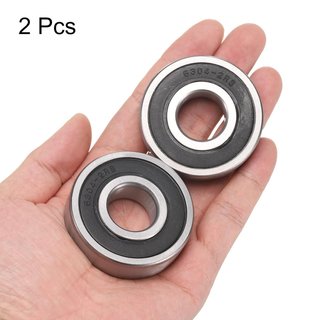 2 cojinetes rodamientos 6304-2RS de 20 x 52 x 15 mm, sellos de goma dobles de acero cromado