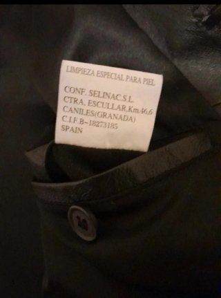 Chaqueta de Piel SLN Negra
