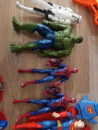 Figuras Marvel: Iron Man, Flash, Superman