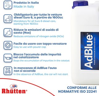 Rhütten, AdBlue Motores diésel, Basf, aditivo de síntesis, urea purísima, ISO 22241