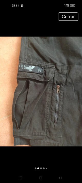 Pantalones cortos cargo negros