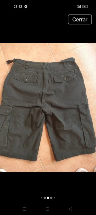 Pantalones cortos cargo negros