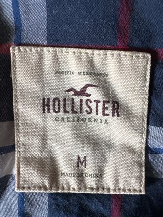 Camisa Hollister cuadros azul y rojo Talla M