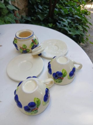Set tazzine caffè e zuccheriera ceramica