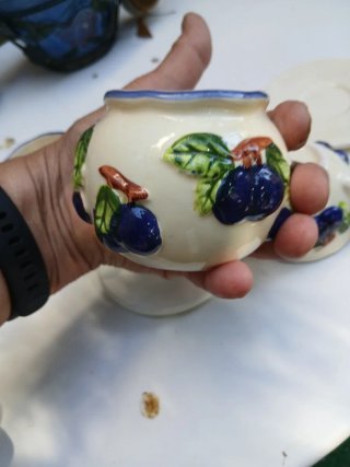Set tazzine caffè e zuccheriera ceramica