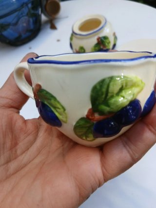Set tazzine caffè e zuccheriera ceramica