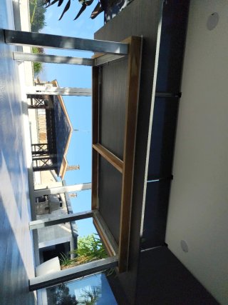 Mesa plegable madera y metal