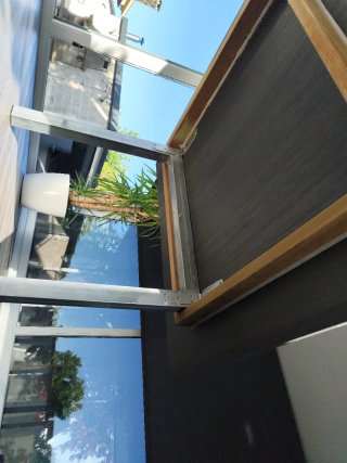 Mesa plegable madera y metal