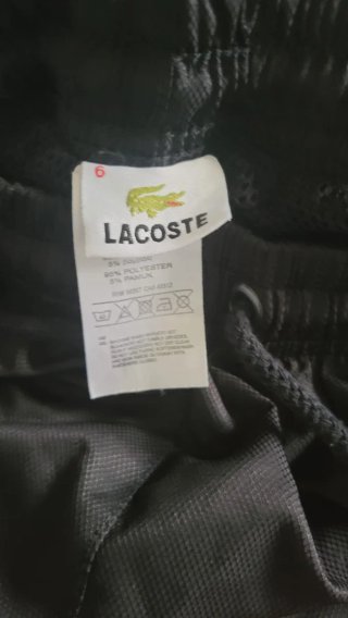 Pantalón Chándal Lacoste Negro y Rojo  Talla 6