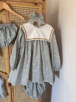 Conjunto hermanos coordinados estampado aves