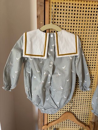 Conjunto hermanos coordinados estampado aves