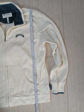 Champion felpa fleece crema - Taglia S - Spalle 40 cm, Lunghezza 57 cm