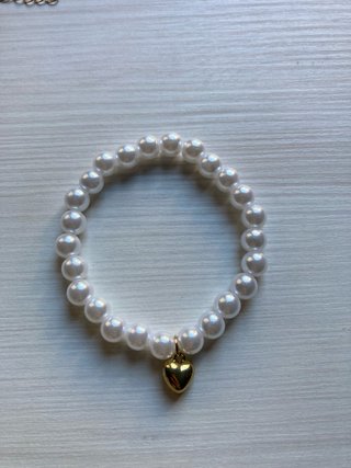 Conjunto de 3 pulseras doradas y perlas