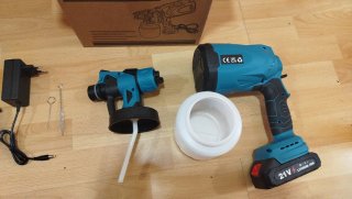 NUEVA!Pistola Pintura Inalámbrica21V batería Litio