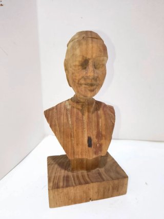 Busto Papa Giovanni Paolo II Legno