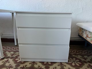 MALM, ikea Cómoda de 3 cajones, blanca