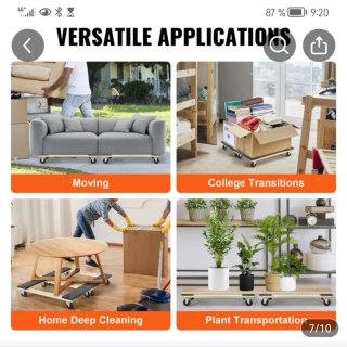 2 Carros para Mover Muebles Vevor