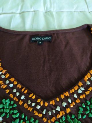 Camiseta Opera Prima Manga Francesa. Talla M.