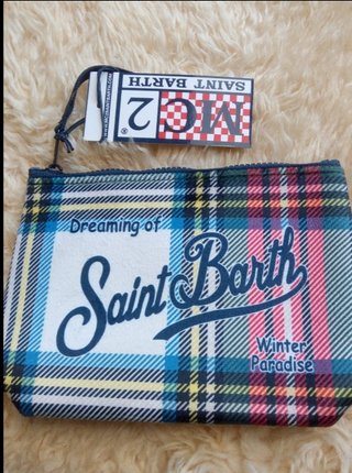 Pochette Mc2 Saint Barth fantasia tartan righe new