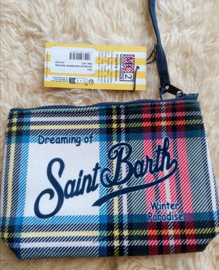 Pochette Mc2 Saint Barth fantasia tartan righe new