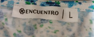 Camiseta Encuentro Talla L Floral Azul