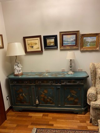 Muebles de salón madera y tela