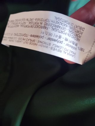 Blusa Zara lunares verde T.L