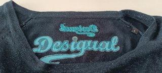Jersey Desigual azul con bordados