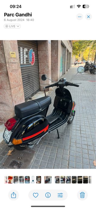 Vespa P200E 1984 Negra Manual (price negotiable)