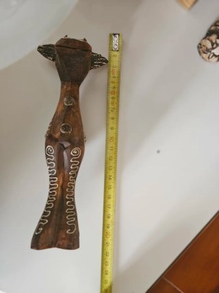 Figura Vaca Madera Tallada