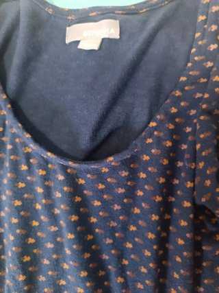 Vestido Bershka azul con estampado M