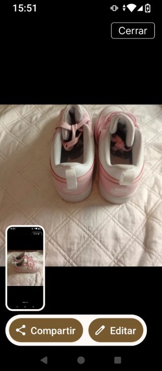 Zapatillas Nike Niña Rosa y Blancas