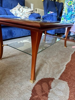 Mesa de centro madera y vidrio