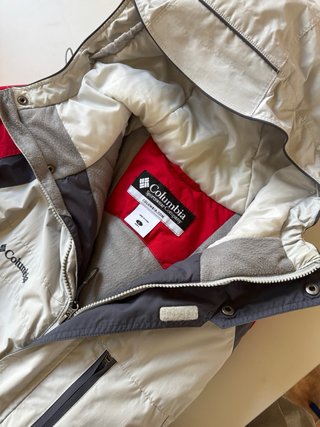 Chaqueta Columbia Hombre Gris y Roja