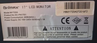 Monitor LCD Brimax 17 M1720A Argento