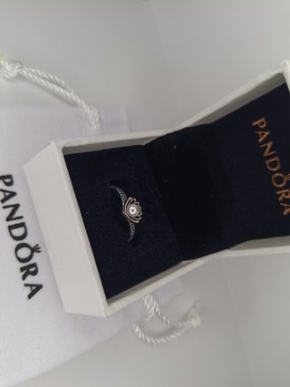 Anillo Disney La Sirenita Perla Plata S925