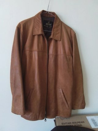 Chaqueta de Piel Marrón