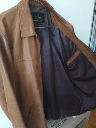 Chaqueta de Piel Marrón